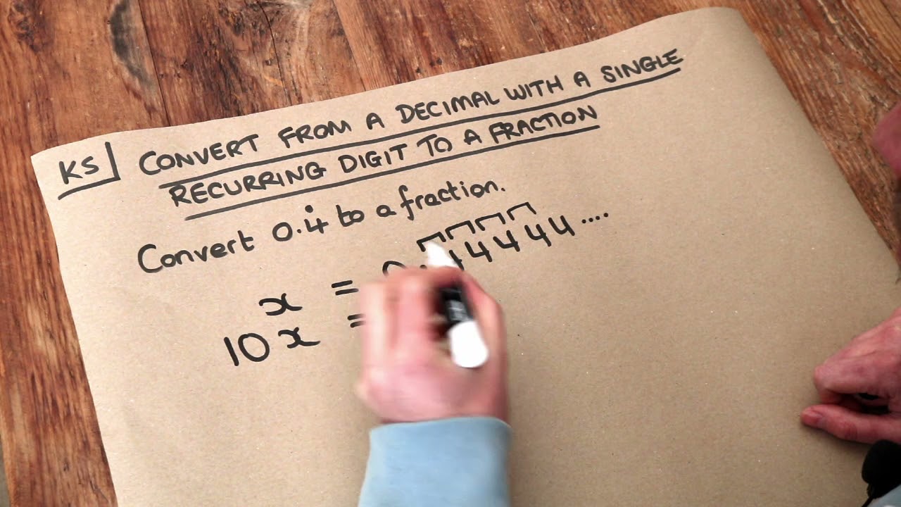 Master the Skill: Convert Recurring Decimals to Fractions with a Single Repeating Digit π’
