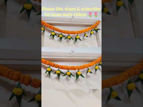 आम के पत्तों से बनाएं सुन्दर तोरण / Budget friendly diwali decoration / DIY Toran from mango leaves