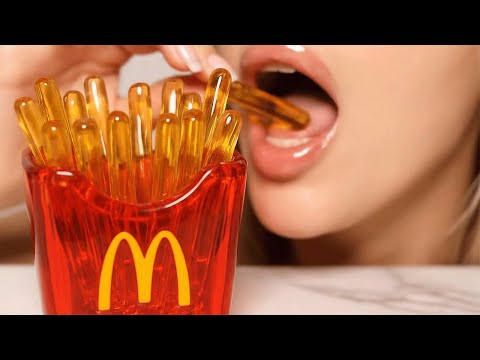Glass Fries & Fast Food AI ASMR Eating & Cutting Video | Oddly Satisfying