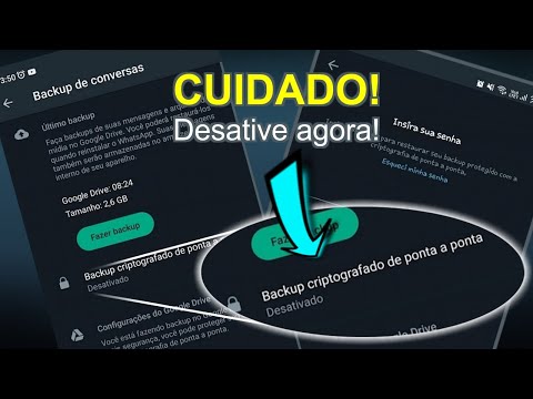 SENHA para restaurar BACKUP CRIPTOGRAFADO de ponta a ponta no WHATSAPP