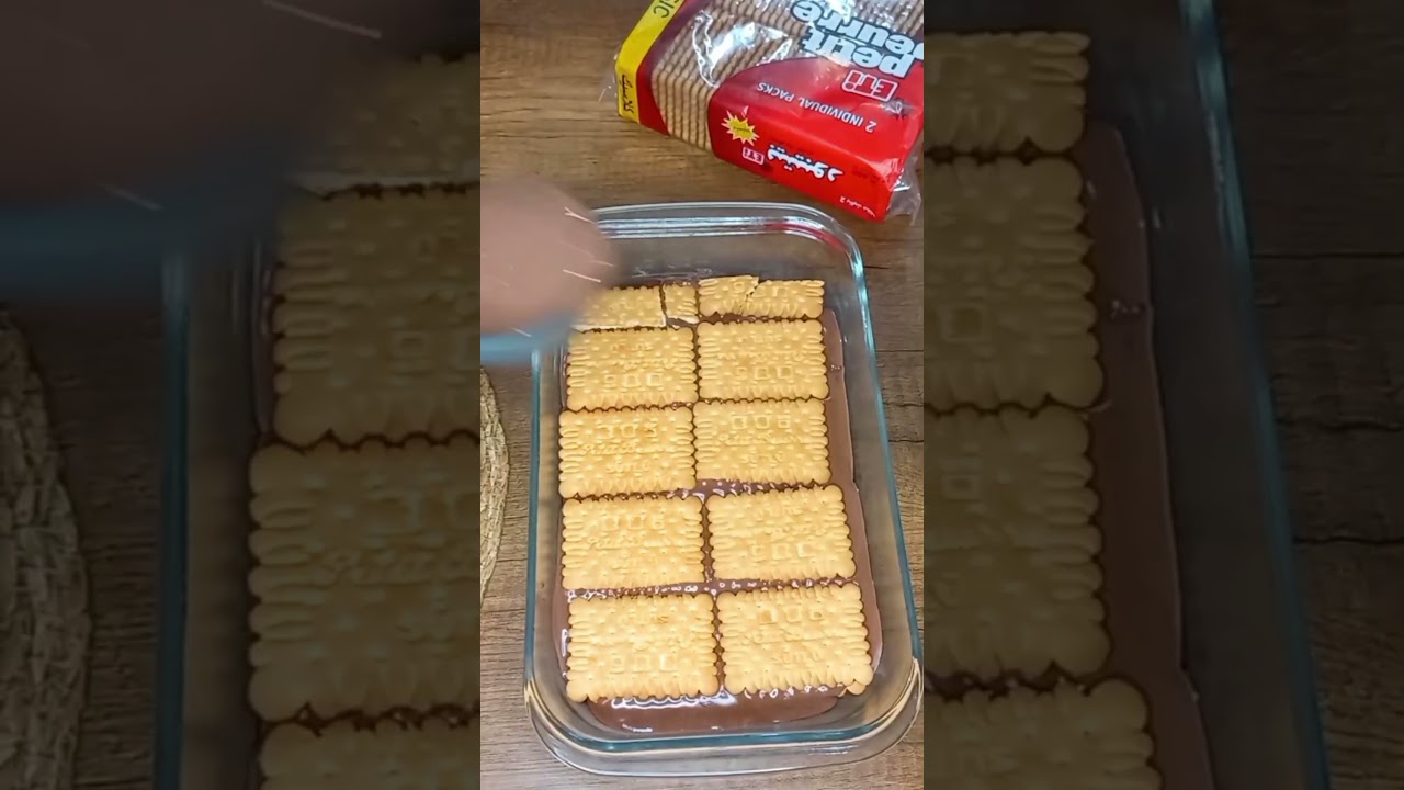 حلى الكاسترد والبسكويت بطبقات لذيذة