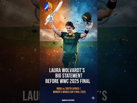 Laura Wolvaardt’s Big Statement Before Women’s World Cup 2025 Final | India vs South Africa