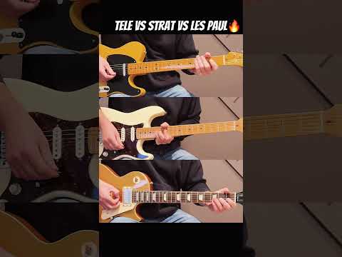 Fender Tele vs Strat vs Gibson Les Paul - Best blues guitar sound?🔥 #shorts #music #youtubeshorts