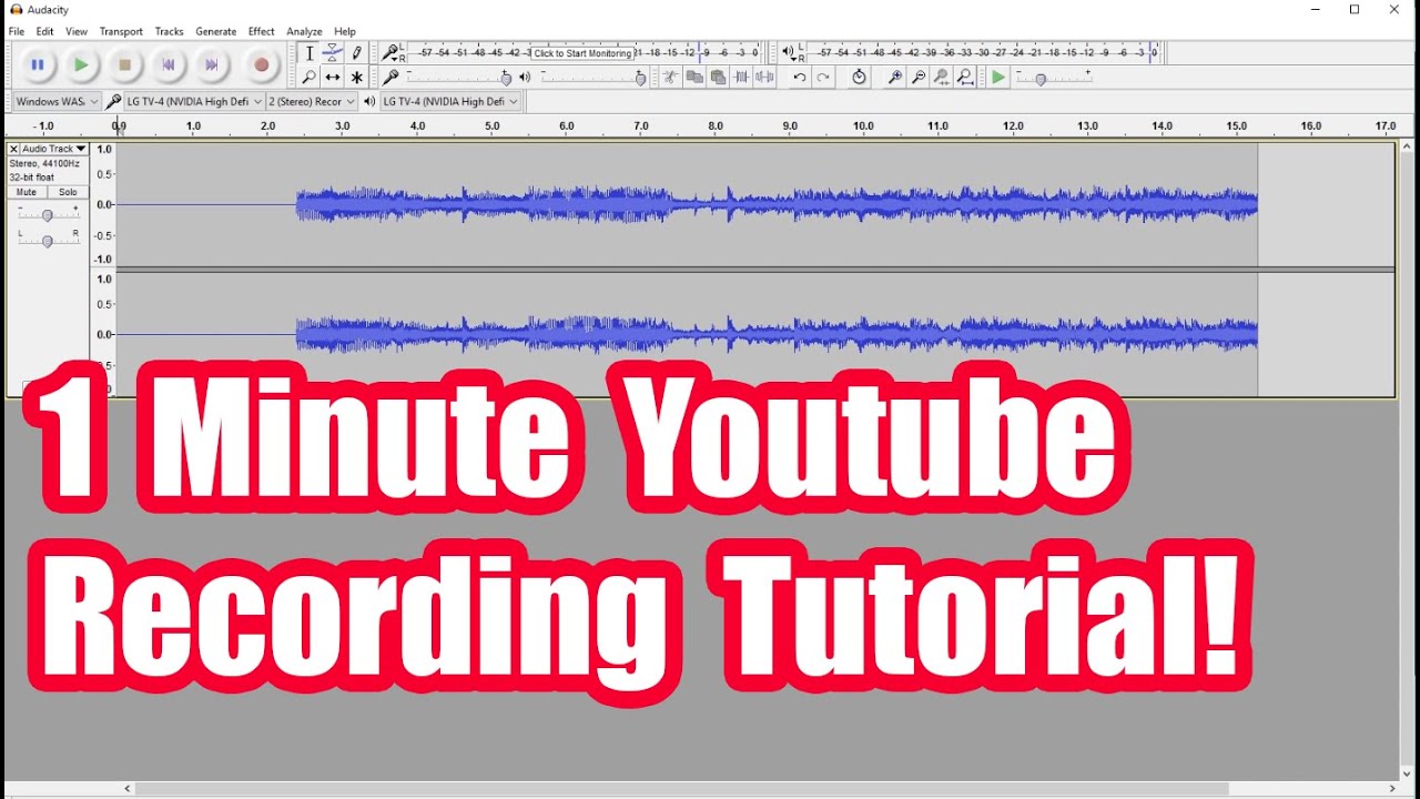 Quick & Easy Guide: Record YouTube Audio with Audacity in Under 1 Minute π§