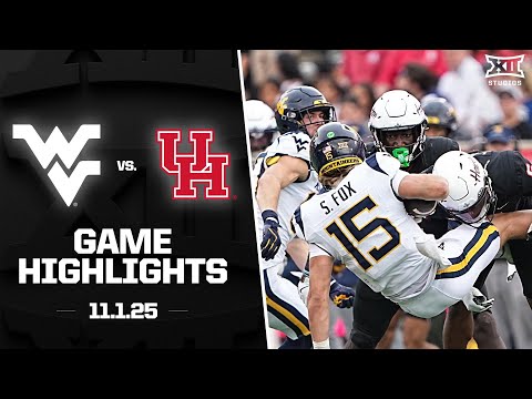 West Virginia vs. #22 Houston Game Highlights | 2025 Big 12 Football
