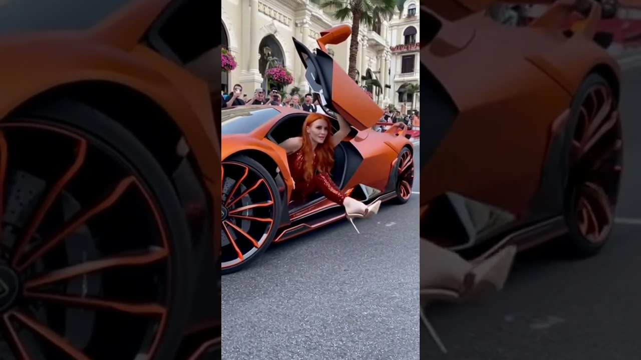 Lady in Orange Lamborghini Vision GT 💎