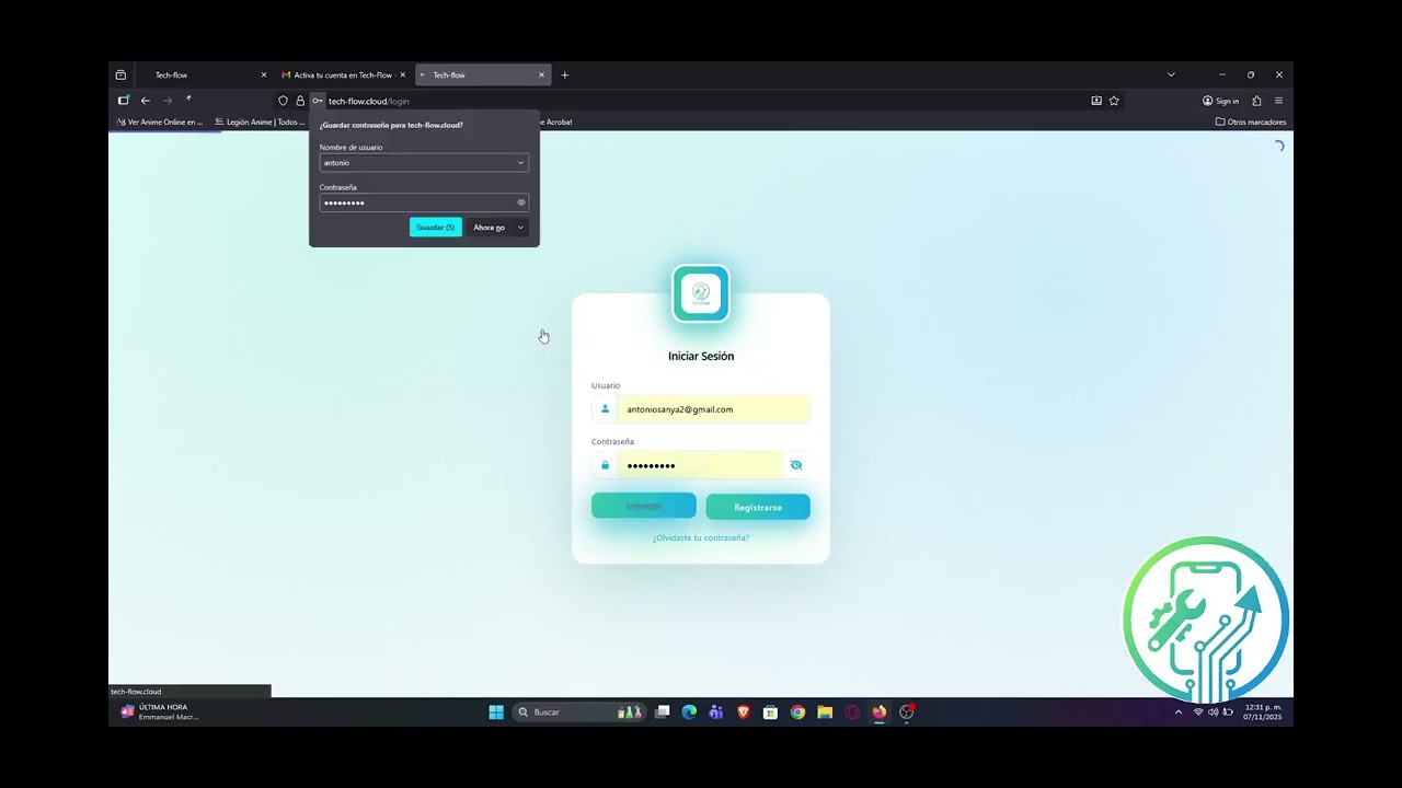 Registro en tech-flow gratis
