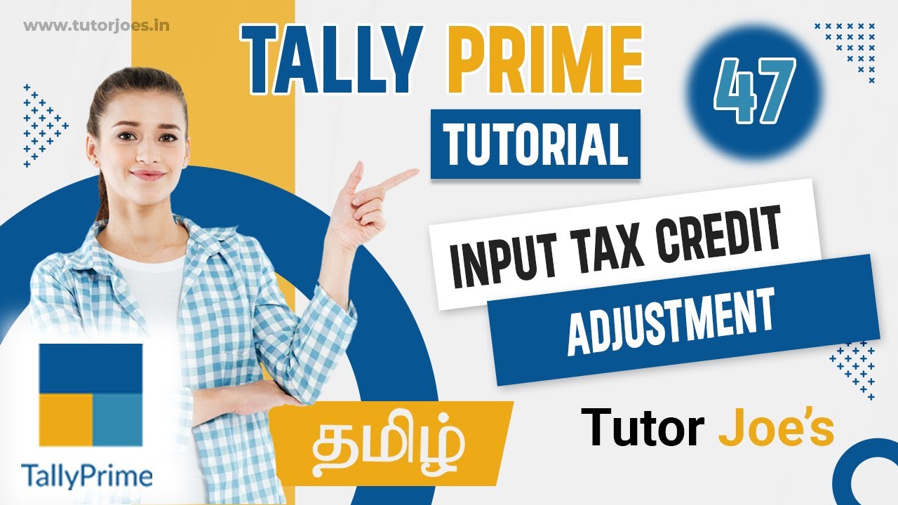 GST Input Tax Credit Adjustment in Tally Prime Tamil 🧾