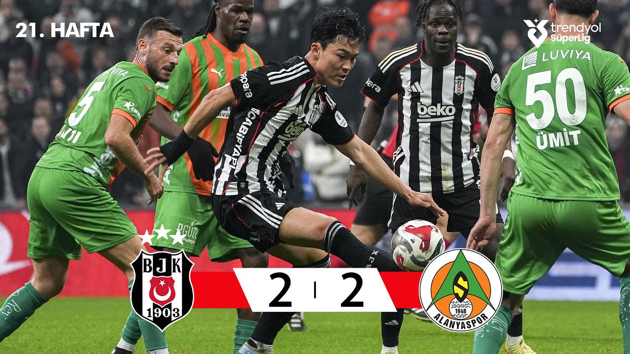 Beşiktaş-Alanyaspor 2-2 Highlights | Süper Lig 2025/26