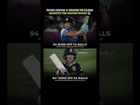 Richa Ghosh & Nadine de Klerk Rewrite the Record Books 📚