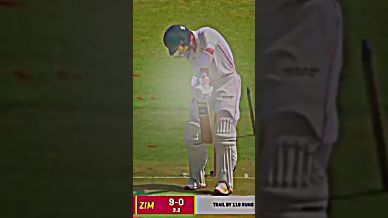 Zia Ul Rahman's Stunning Wicket vs Zimbabwe | Test Match Highlights π