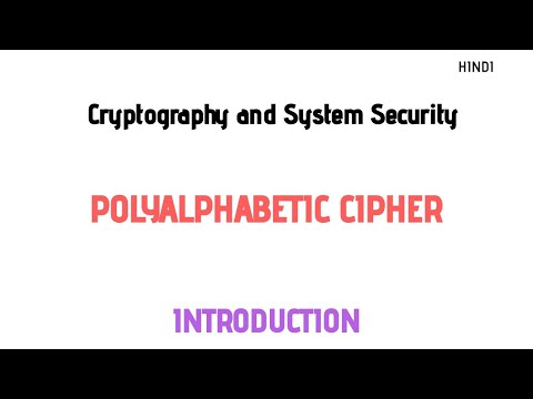 Polyalphabetic Cipher| Substitution Cipher Techniques| Introduction in Hindi | CSS