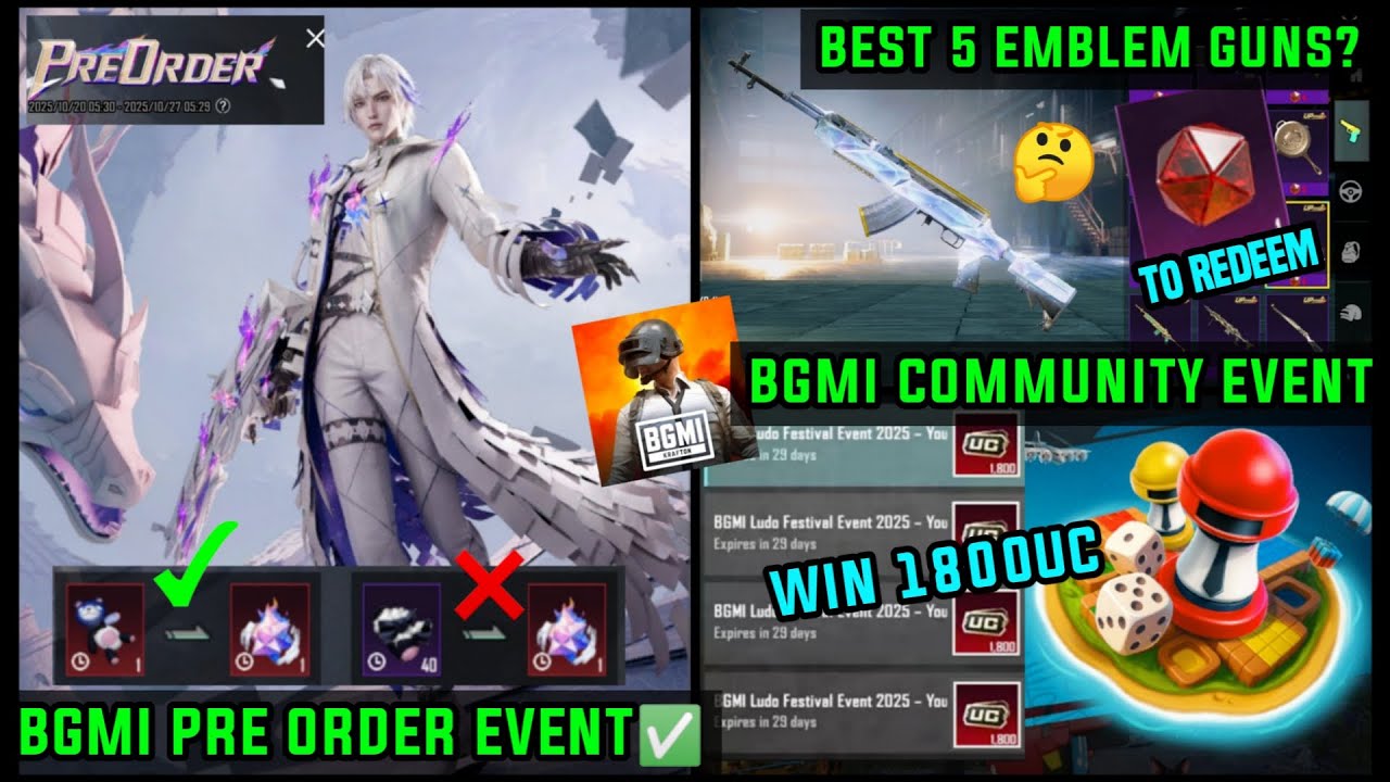 BGMI Mythic Forge Gun Skins & Free UC Event Guide 🔴 | Pre-Order Tips & Ludo Event Explained