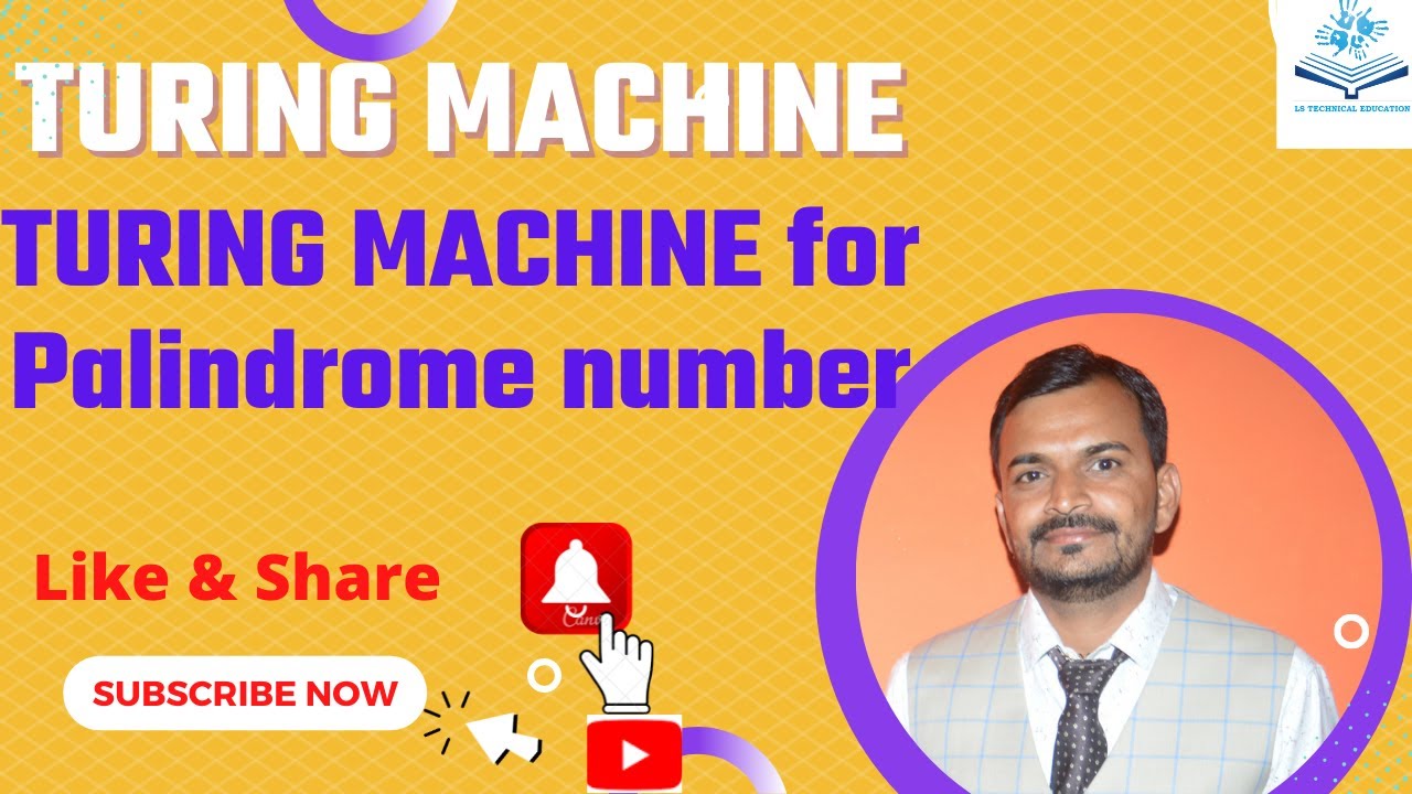 Turing Machine for Recognizing Palindrome Numbers | Unit 5 Lecture 5