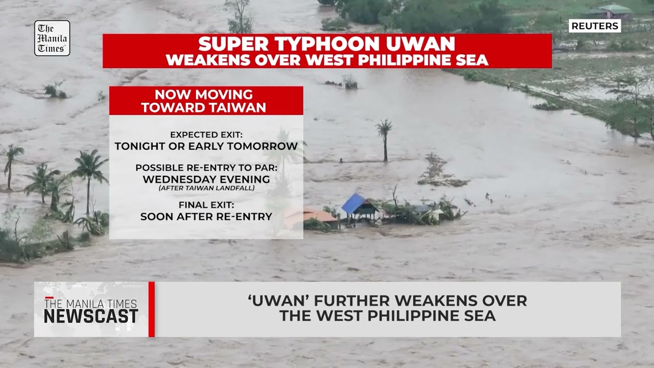 Typhoon Uwan Weakens Over West Philippine Sea π