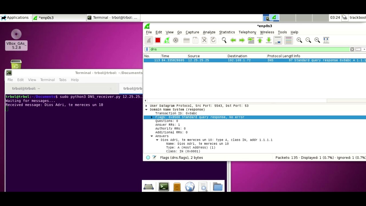 Secretly Send Hidden Messages via DNS Packets with Python 🕵️♂️