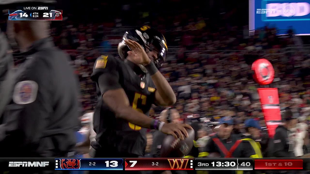 Jayden Daniels' Stellar 3-TD Performance Highlights | Monday Night Football Week 6 🏈