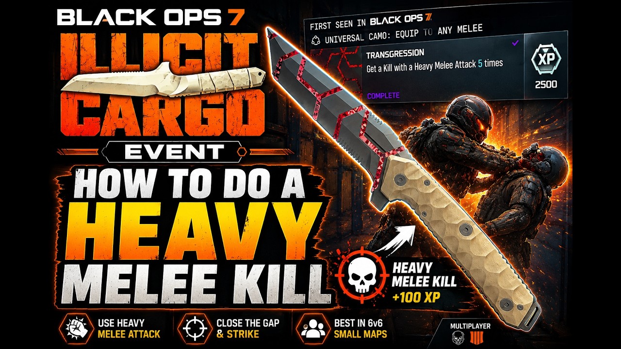 Black Ops 7: How To Do a Heavy Melee Kill (Illicit Cargo Event Guide)