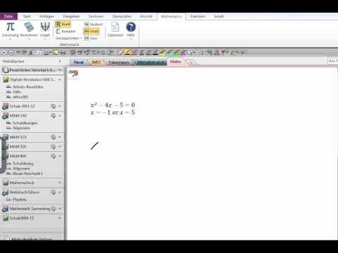 Microsoft Mathematics fĂĽr OneNote -Kurzdemo