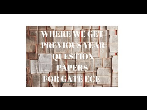 Where we get previous year question paper for gate ECE