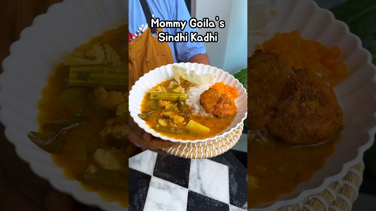 Sindhi Kadhi with Rice, Aloo Tuk and Boondi #shorts