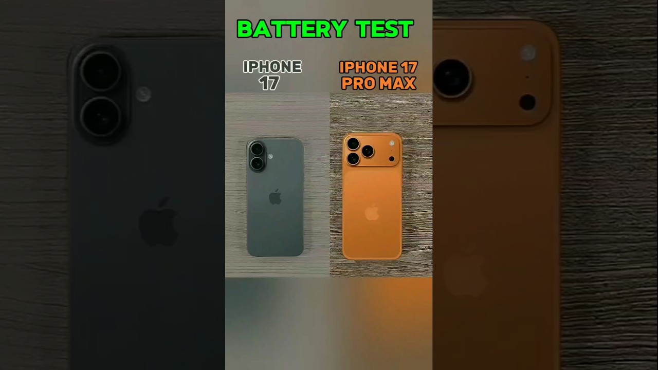 iPhone 17 vs Pro Max Battery Test 🔋