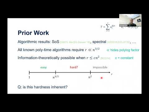 Average-Case Computational Complexity of Tensor Decomposition - Alex Wein