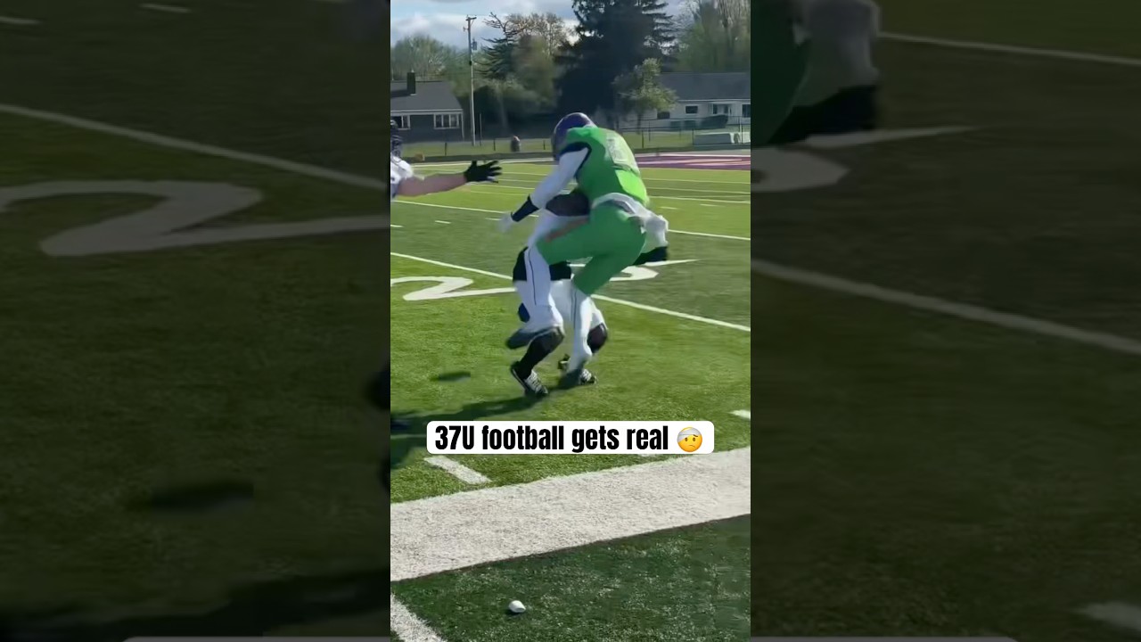 Bro Gets Seriously Leveled in 37U Football 😬