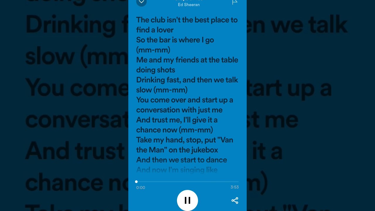 Ed Sheeran - Shape of You Lyrics ๐ถ