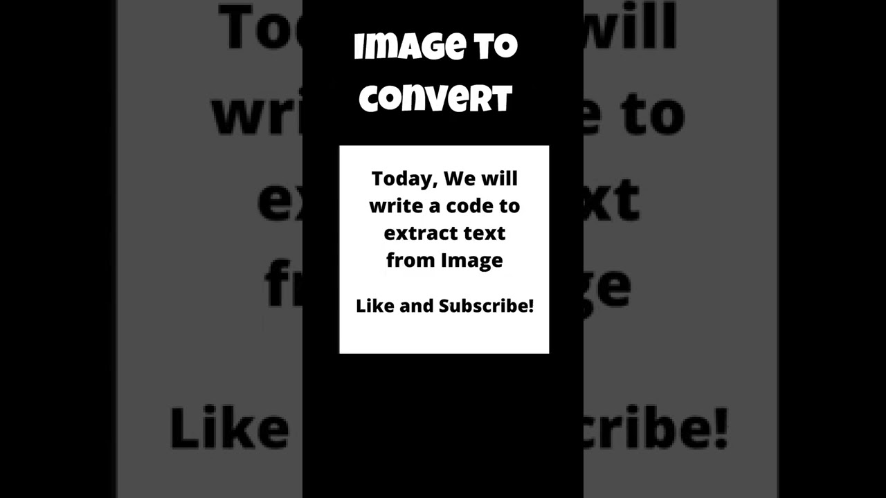 Extract Text from Image with Python OCR 🐍
