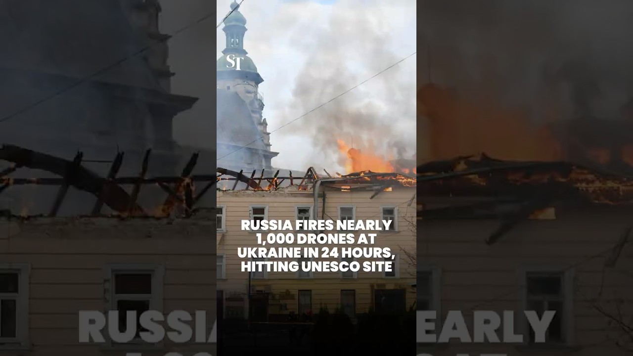 Russia fires about 1,000 drones at Ukraine in 24 hours, hits Lviv’s UNESCO heritage site