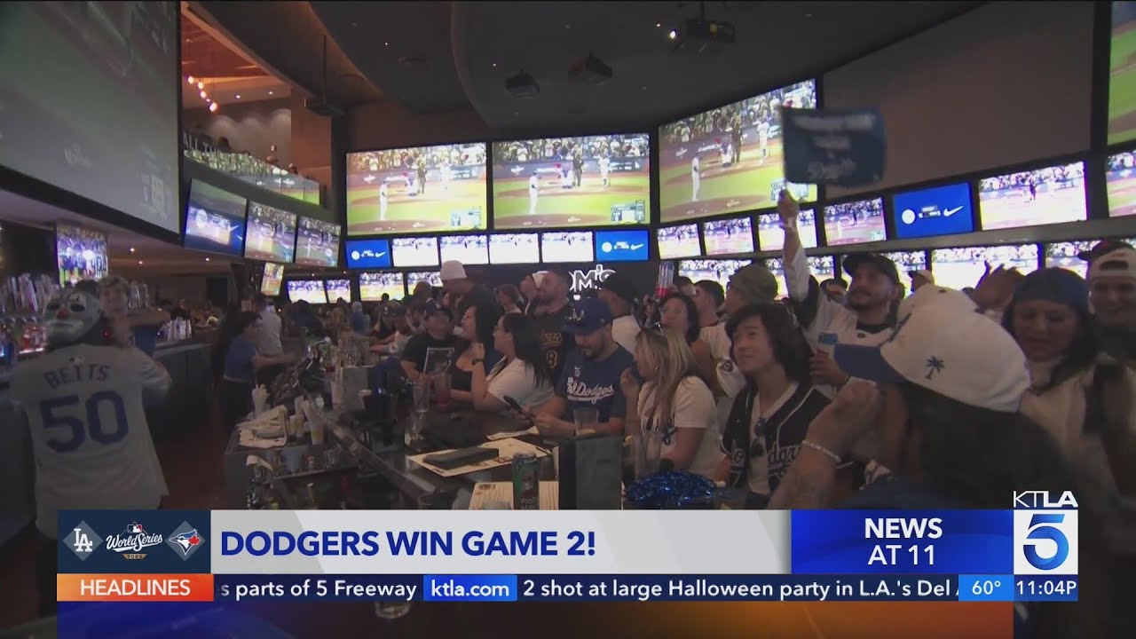 Downtown LA Erupts in Celebration as Dodgers Take Game 2 of 2025 World Series 🎉