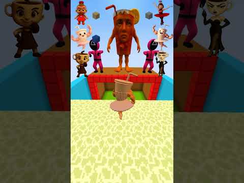 Italian Brainrot Vs Squid Game Sky Jump Part 55 #shorts #minecraft #brainrot