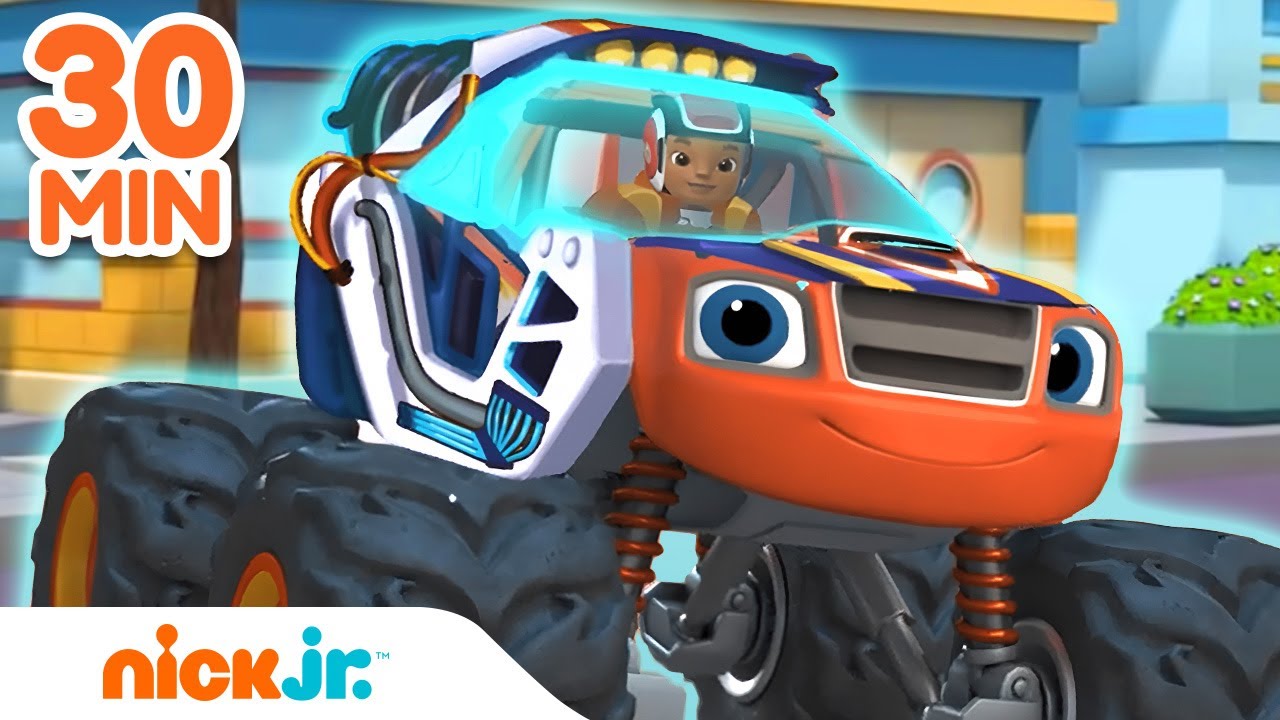 Blaze & AJ's Epic Time-Travel Adventure! 🚗 | 30-Minute Compilation | Nick Jr.