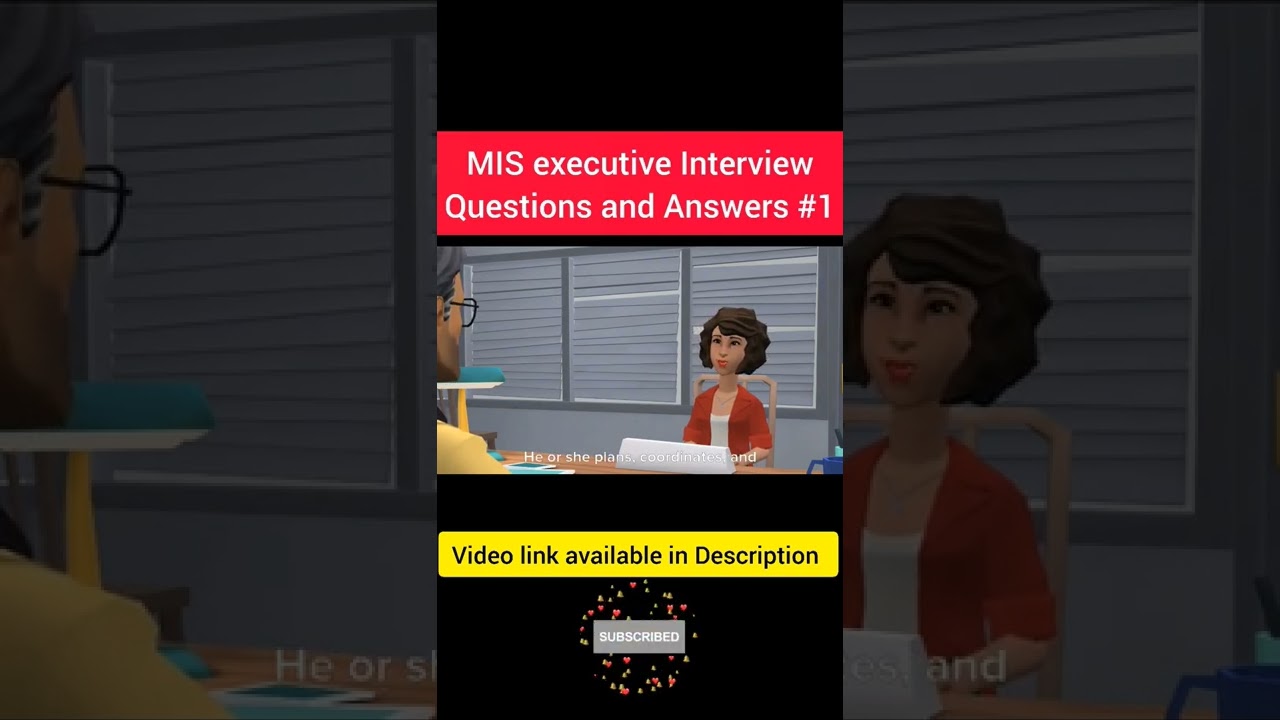 MIS Executive Interview Question and Answer #1 #upgradingway #shorts #interview #misexecutive