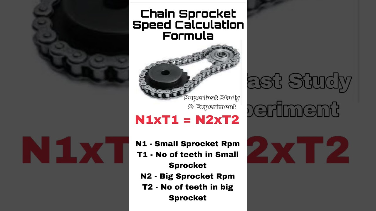 Chain Sprocket Speed Formula Explained ⚙️