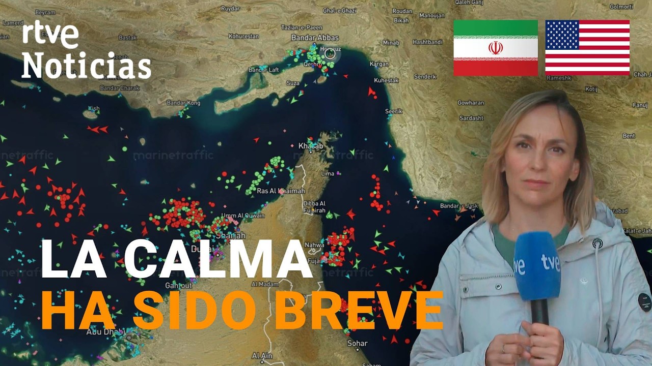 GUERRA ORIENTE MEDIO | TEHERÁN VUELVE a CERRAR el PASO de ORMUZ tras el BLOQUEO de EE.UU. | RTVE