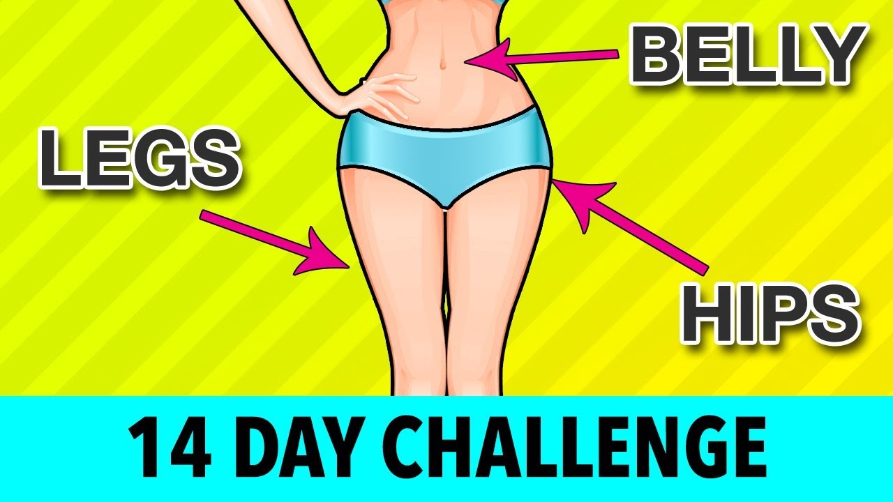 14-DAY Legs + Belly + Hips Challenge - Home Exercises