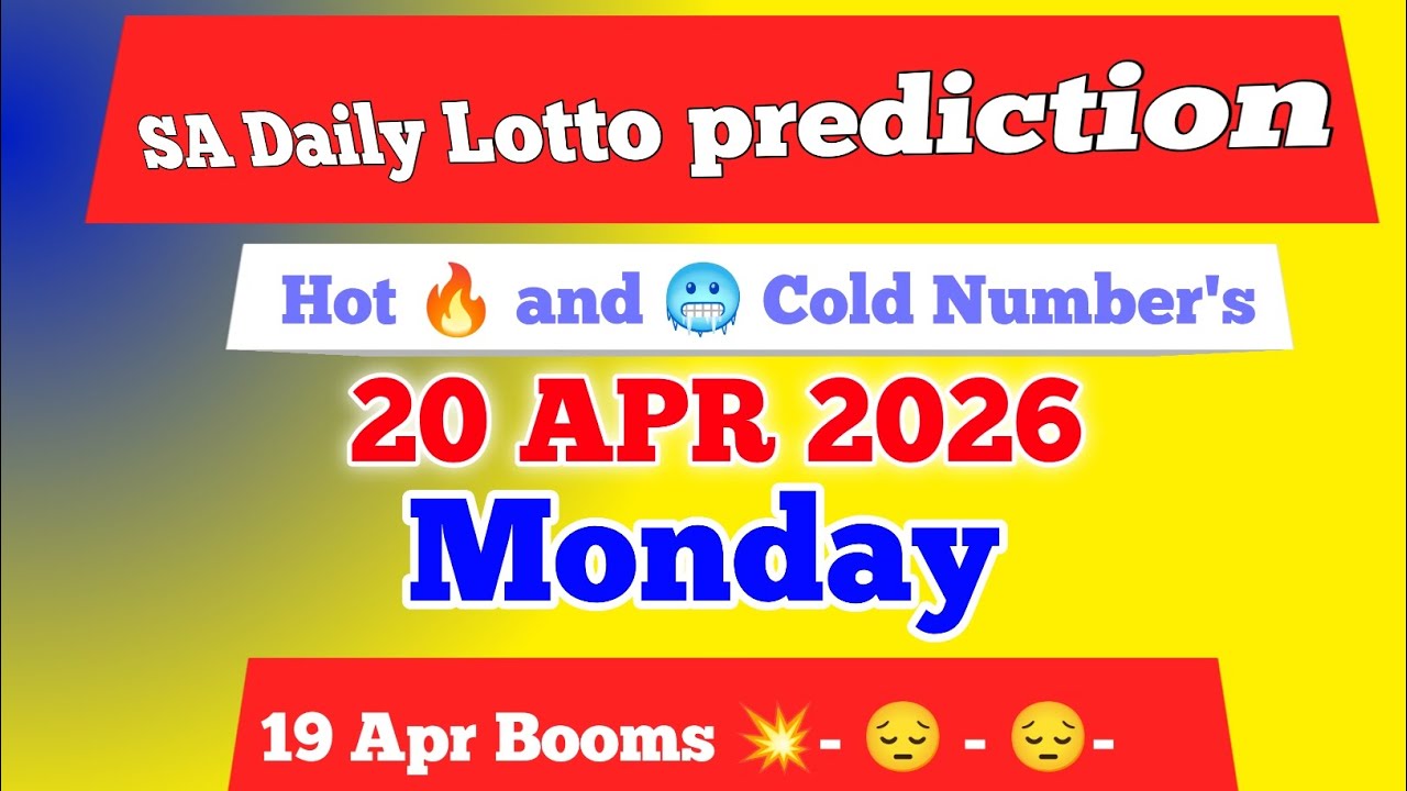 Sa daily lotto prediction of 20 Apr 2026 | South Africa daily lotto Prediction