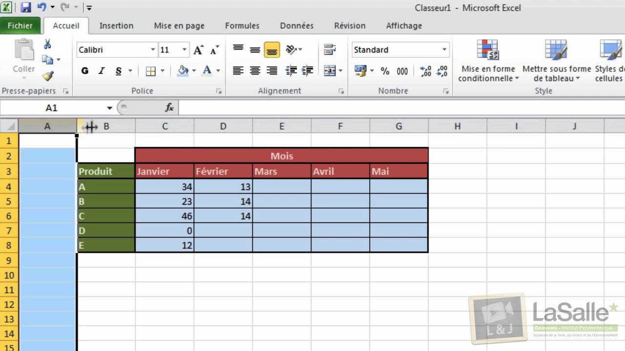 Excel 2010 : Mise en forme de tableaux 📝