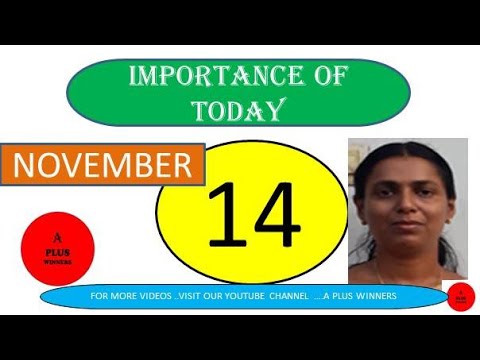 IMPORTANCE OF NOVEMBER 14/ IN MALAYALAM/ VINI RINJU/ A PLUS WINNERS