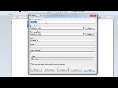 Jak używać PDFCreator?