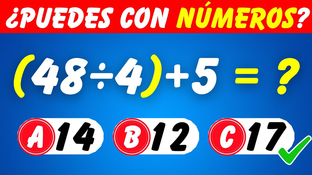¿Eres un experto en matemáticas? ¡Pon a prueba tus habilidades con este desafío rápido! 🧠