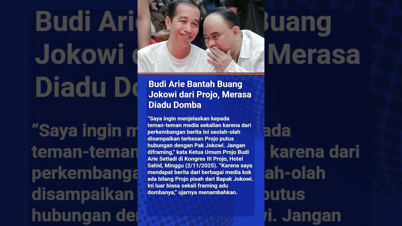Budi Arie Tepis Tuduhan Buang Jokowi dari Projo 🚫