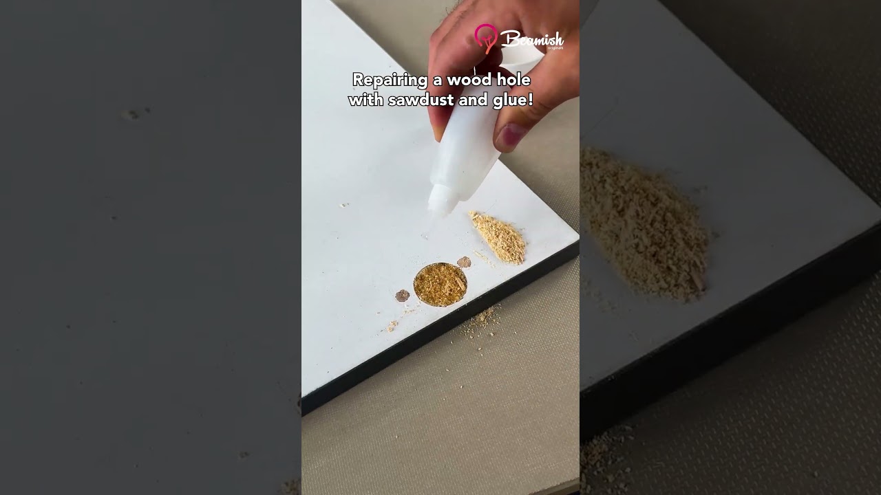 Fix Wood Holes with Sawdust & Glue 🛠️