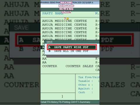 How to export Multiple Sale Bills into PDF in Marg Software ? #margerp #shorts #shortsfeed