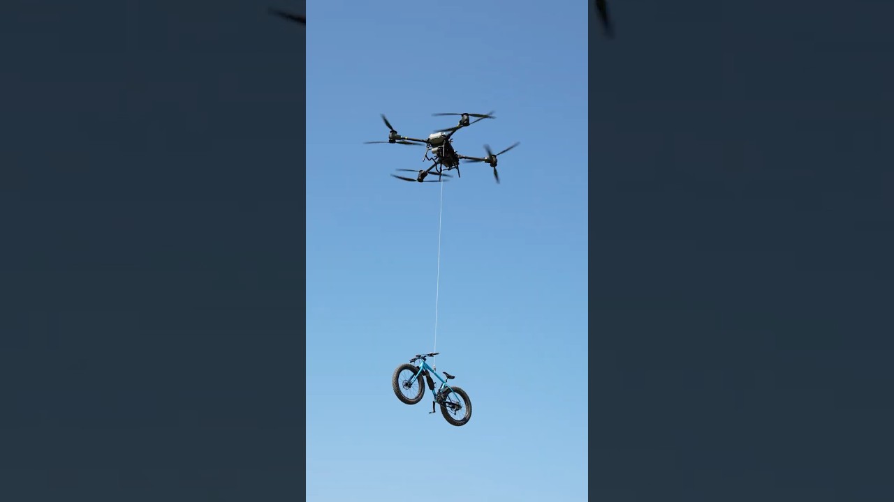DJI FlyCart 30: Drone Lifts Mountain Bike 🚁