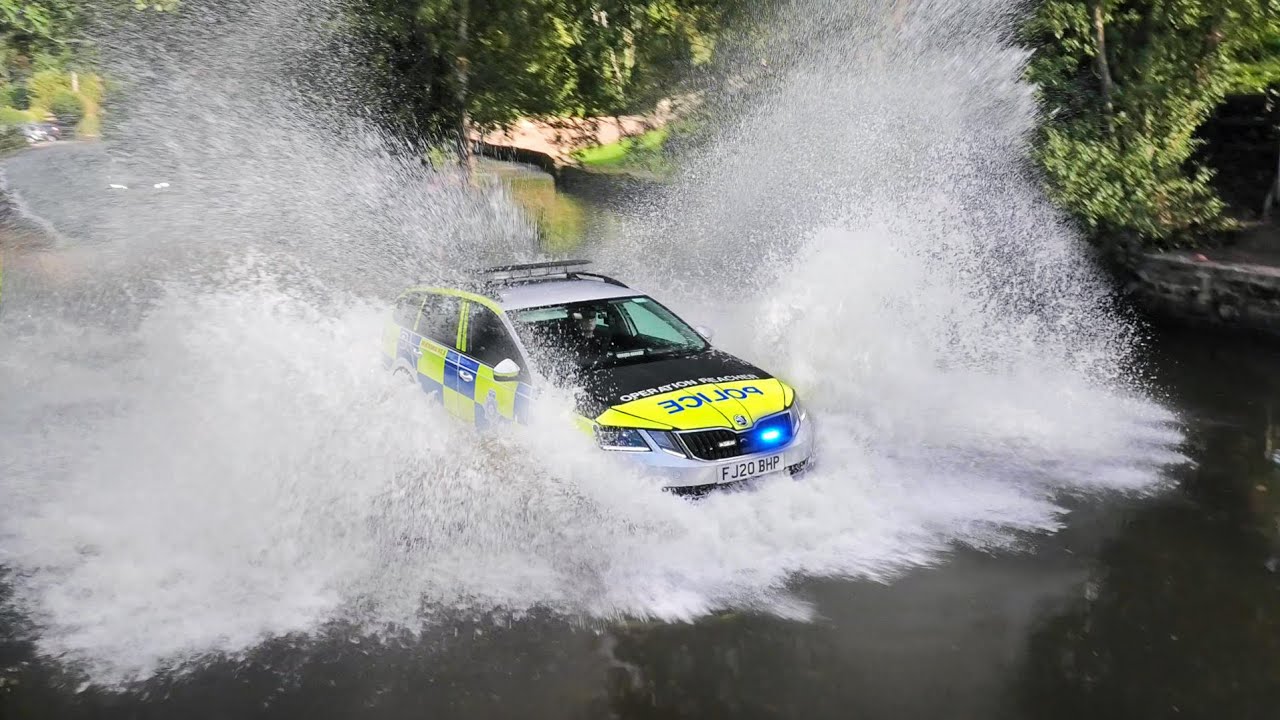 Police Car Takes a Dive at Rufford Ford 🚓💦