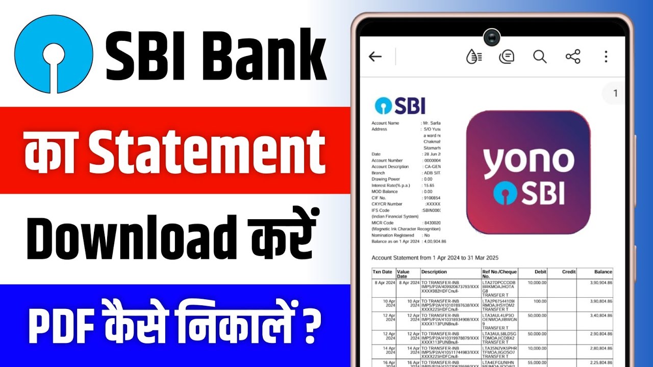 SBI Bank Statement Kaise Nikale | SBI Bank Statement PDF Download