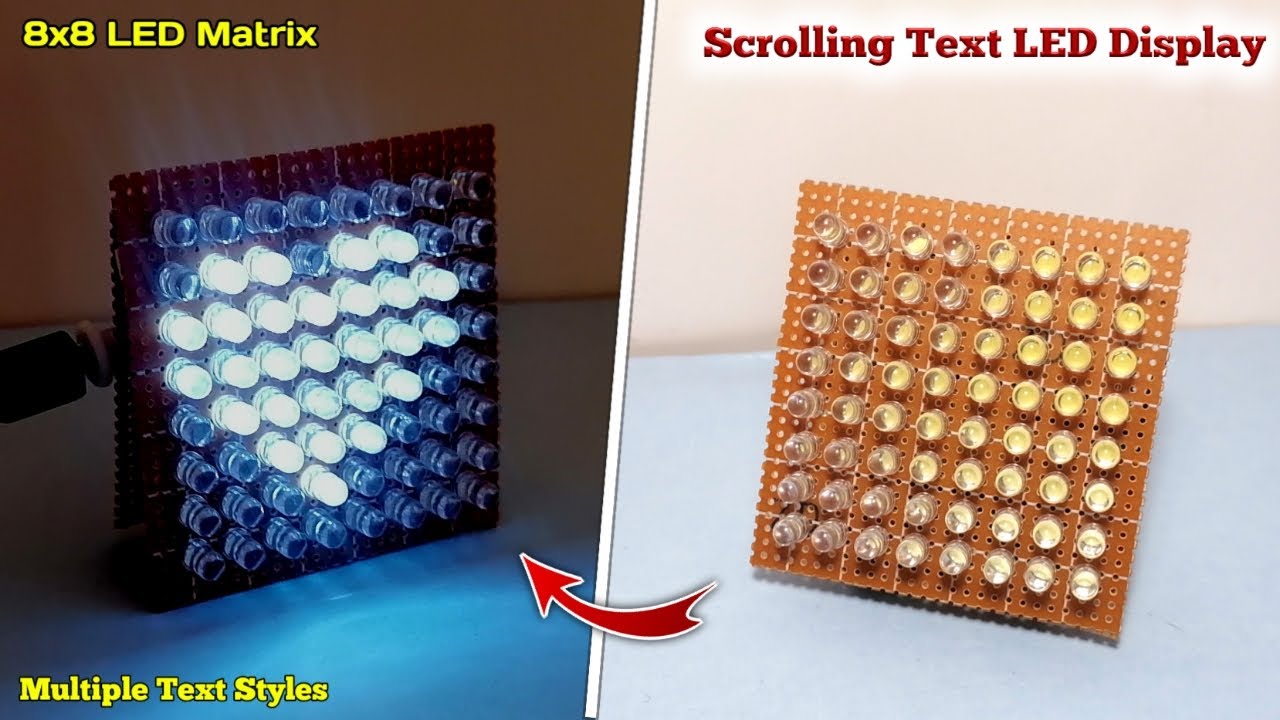 Arduino Tutorial: Scrolling Text on 8x8 LED Matrix